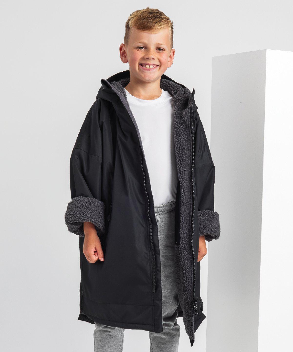Personalised Sherpa Fleece Waterproof Dry Changing Robe (Kids & Adults Sizes) Custom Football Club Team Initials