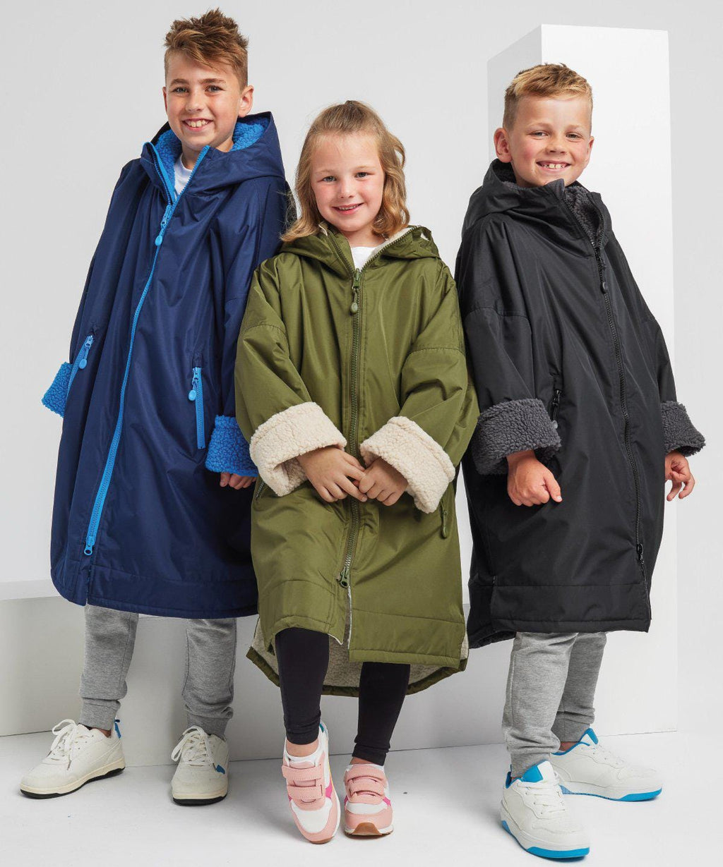 Personalised Sherpa Fleece Waterproof Dry Changing Robe (Kids & Adults Sizes) Custom Football Club Team Initials