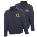 Embroidered Regatta Kids Personalised Name Tractor Boys Fleece Jacket Navy Custom Text Farm Coat
