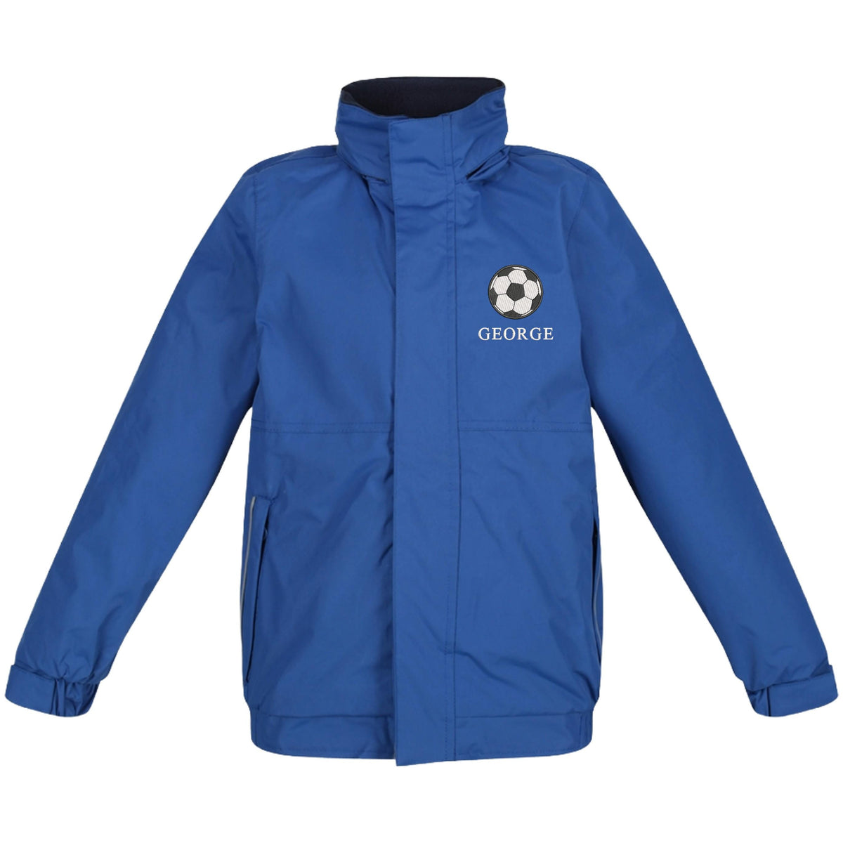 Embroidered Kids Regatta Dover Jacket Personalised Football Name Childrens Custom Text School Coat