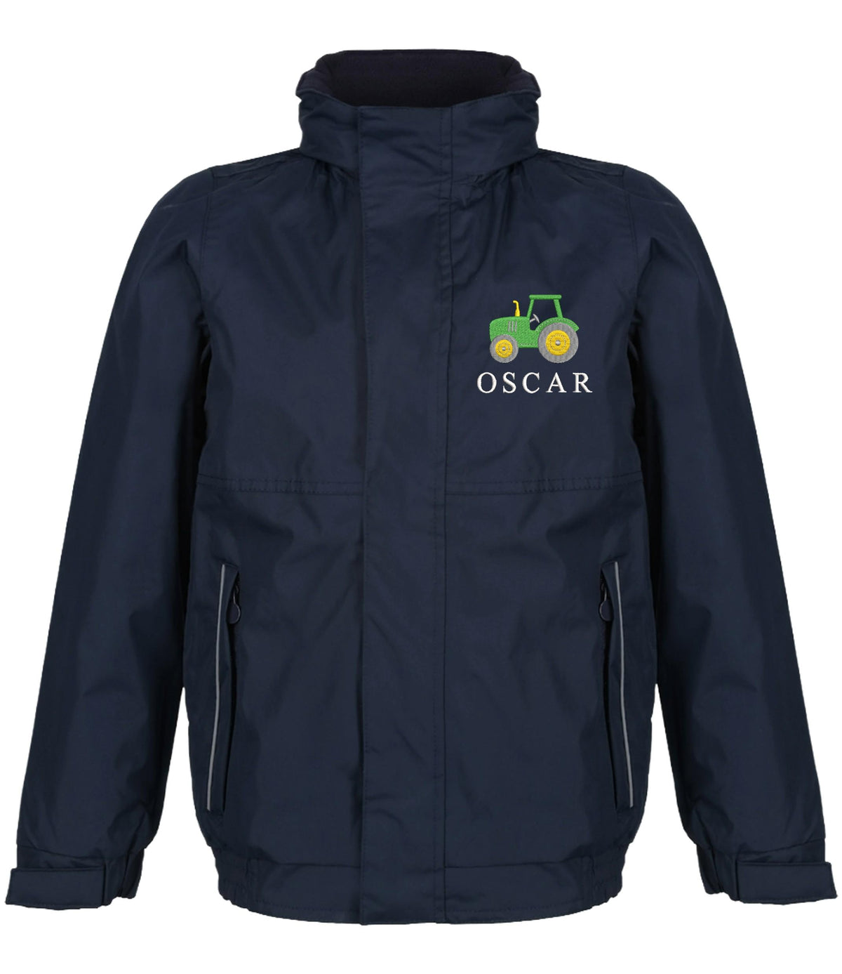 Embroidered Kids Regatta Dover Jacket Personalised Tractor Name Childrens Custom Text School Coat