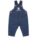 Embroidered Cow Personalised Name Baby & Toddler Cotton Denim Dungarees Custom Farmyard Barn Animals