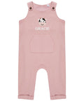 Embroidered Cow Personalised Name Baby & Toddler Organic Cotton Dungarees Custom Farmyard Barn Animals
