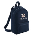 Embroidered Cow Personalised Name Mini Backpack Kids Custom School Rucksack Boys Nursery Bag