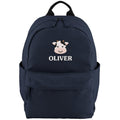 Embroidered Cow Personalised Name Small Backpack Kids Custom School Rucksack Boys Nursery Bag