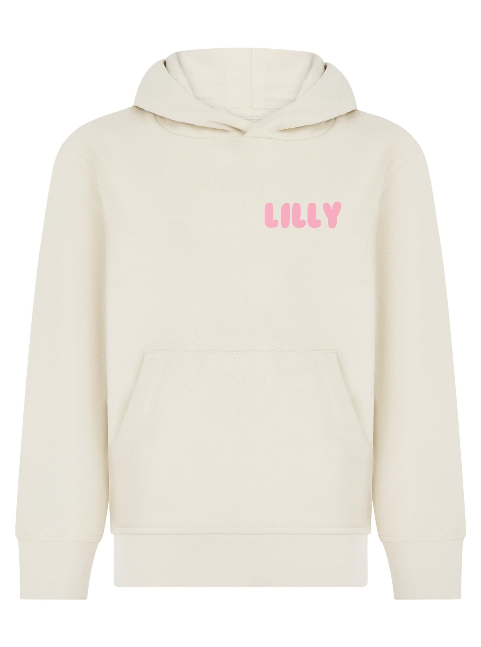 Personalised Bubble Font Name Hoodie & Joggers Set Custom Text Year Established Design