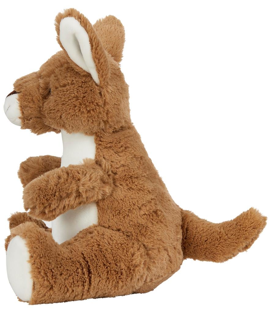 Personalised Brown Kangaroo Plush Cuddly Toy - Printed Name, Date of Birth, Welcome To The World, Happy 1st Birthday