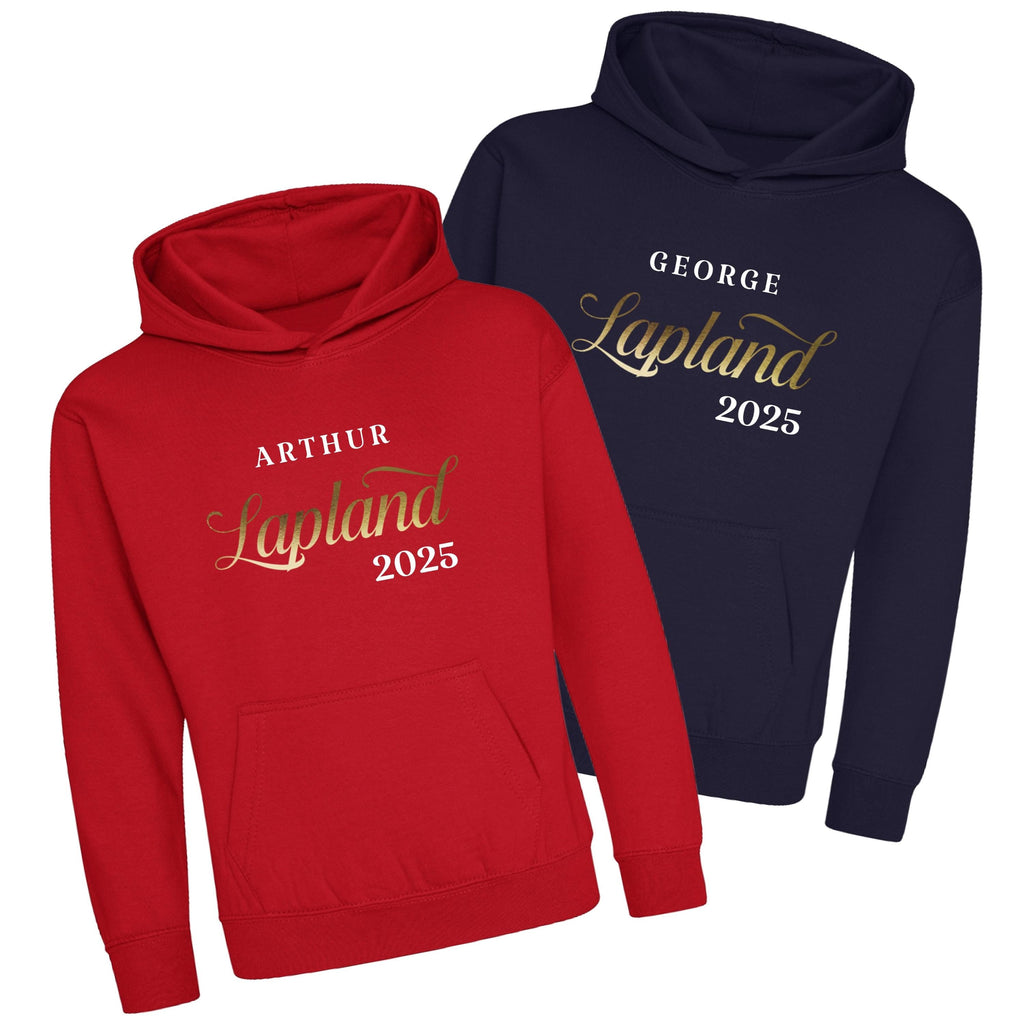Personalised Lapland Hoodies 2025 (Toddler, Kids, Adults Sizes) Custom Name Matching Family Santa Holiday