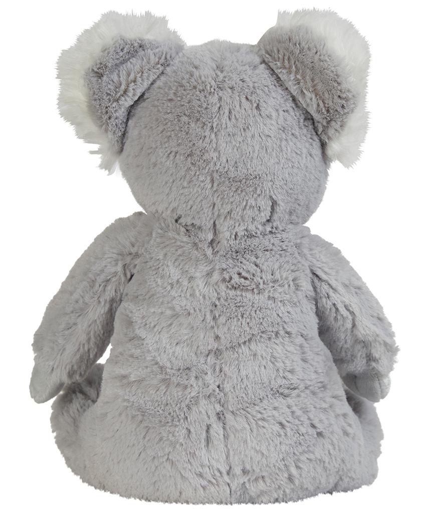 Personalised Grey Koala Bear Plush Cuddly Toy - Printed Name, Date of Birth, Welcome To The World, Happy 1st Birthday