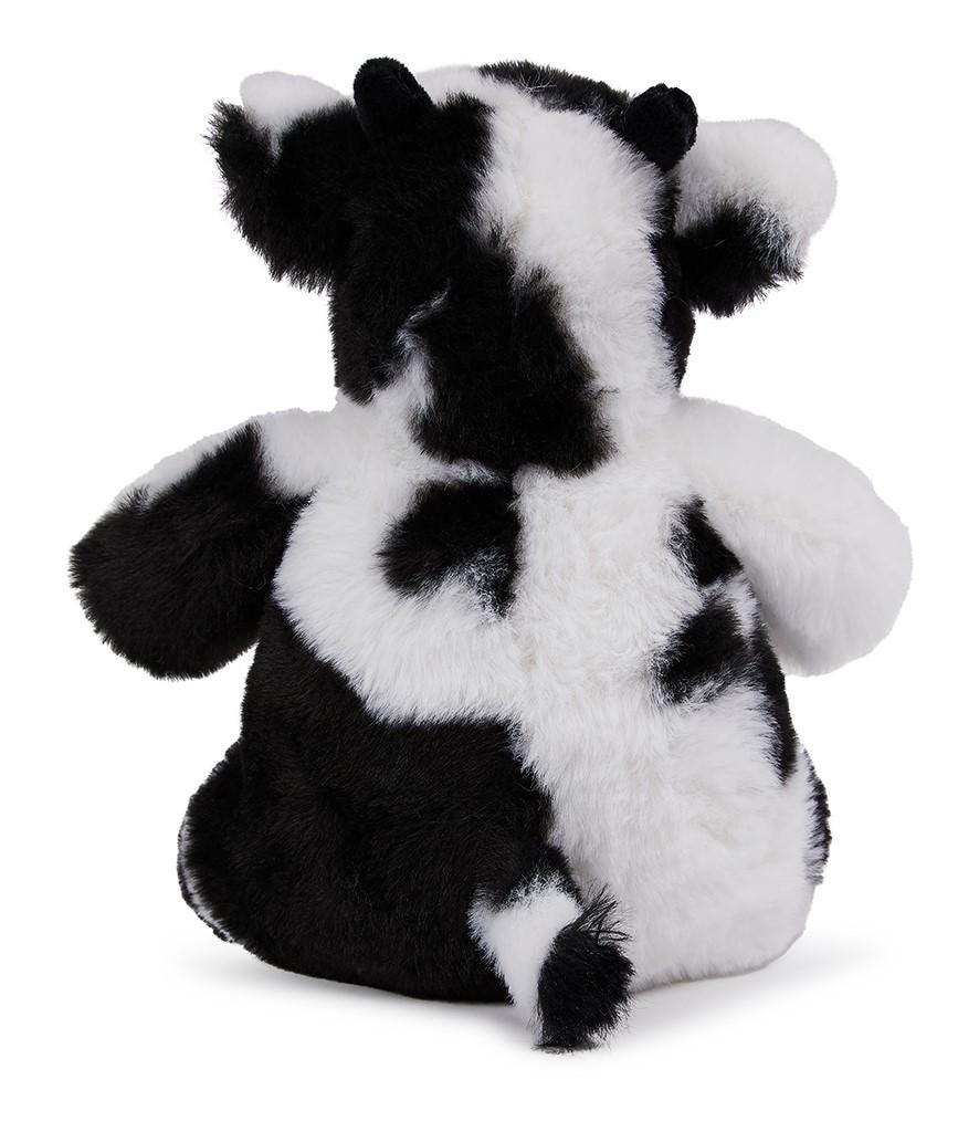 Personalised Name Black & White Cow Plush Cuddly Toy