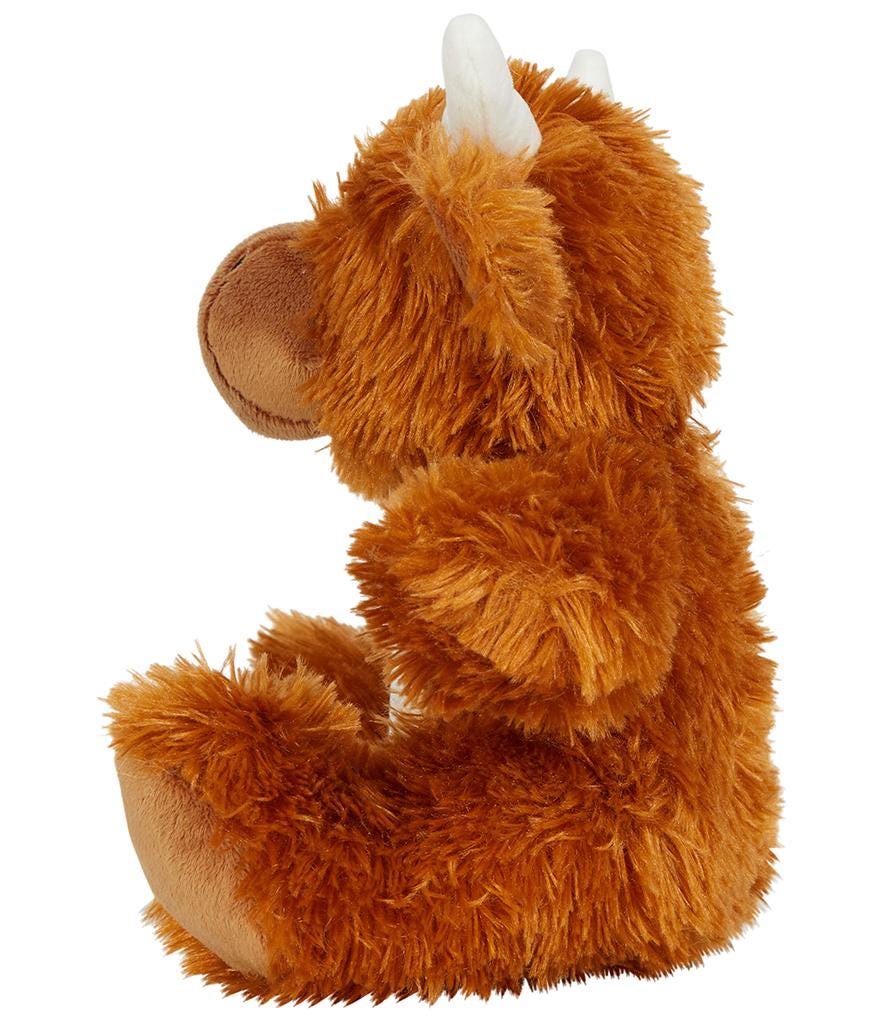 Personalised Name Brown Highland Cow Plush Cuddly Toy