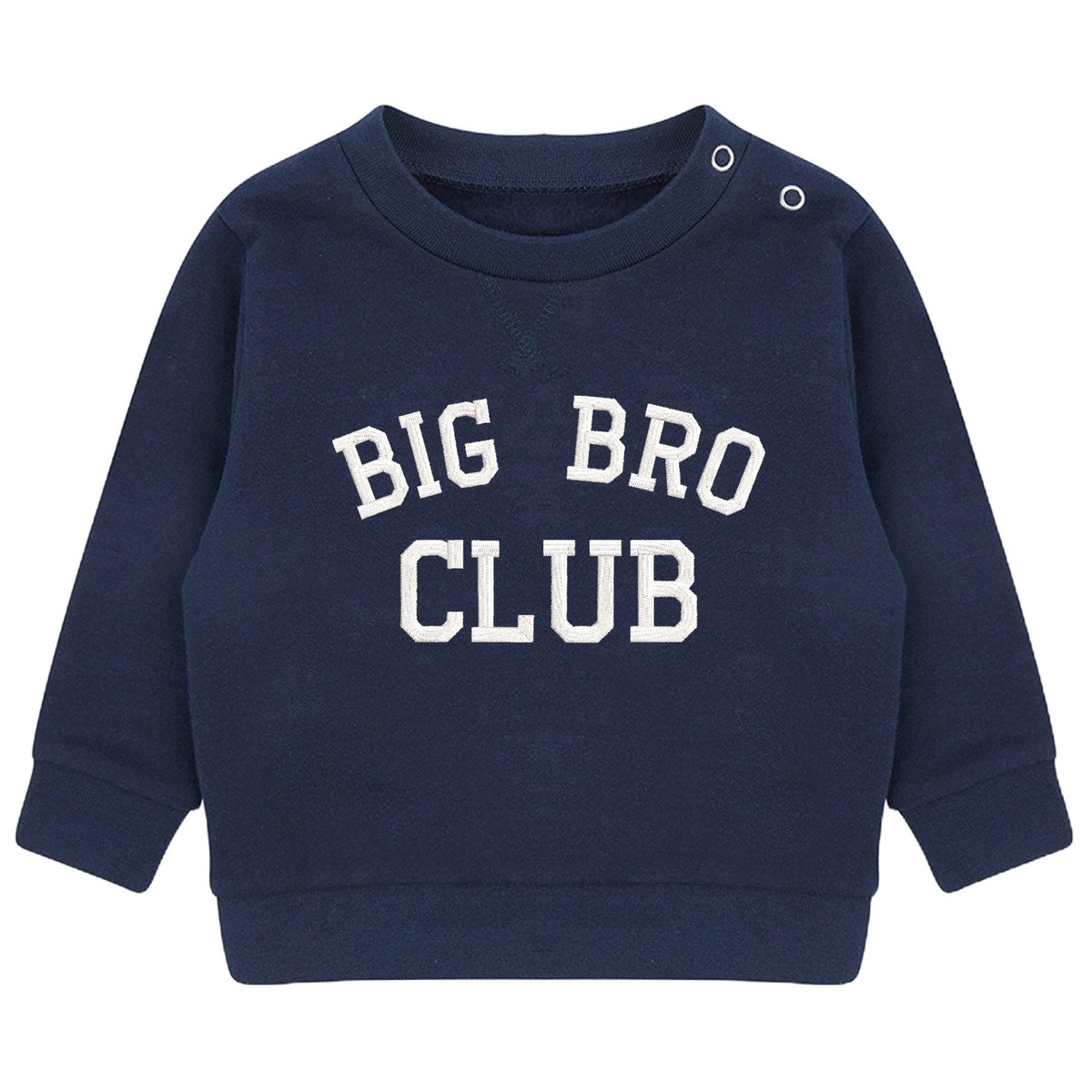 Embroidered Big Brother Club Boys Sustainable Sweatshirts Toddler and Kids New Brother Gift