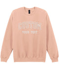 Embroidered Personalised Adults Sweatshirt Varsity College Custom Design Your Text