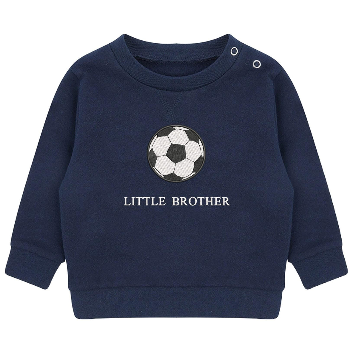 Embroidered Football Big & Little Brother Boys Sustainable Sweatshirts Navy Toddler Kids New Matching Siblings