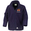 Embroidered Train Personalised Name Boys Fleece Jacket Navy Kids Custom Text Coat