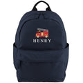 Embroidered Kids Fire Engine Truck Personalised Name Small Backpack Boys Custom School Rucksack Nursery Bag