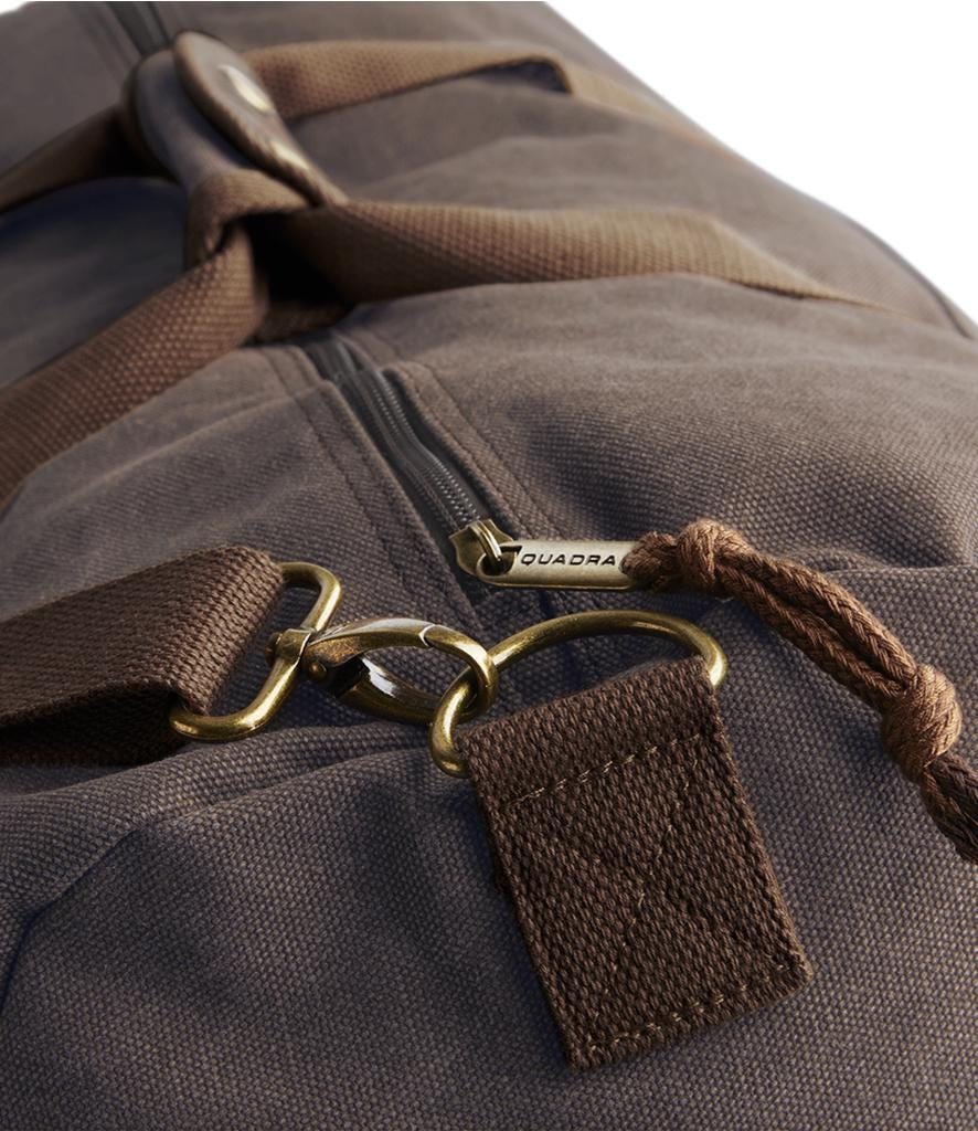 Embroidered Personalised Initials Monogram Vintage Canvas Holdall Weekend Overnighter Bag