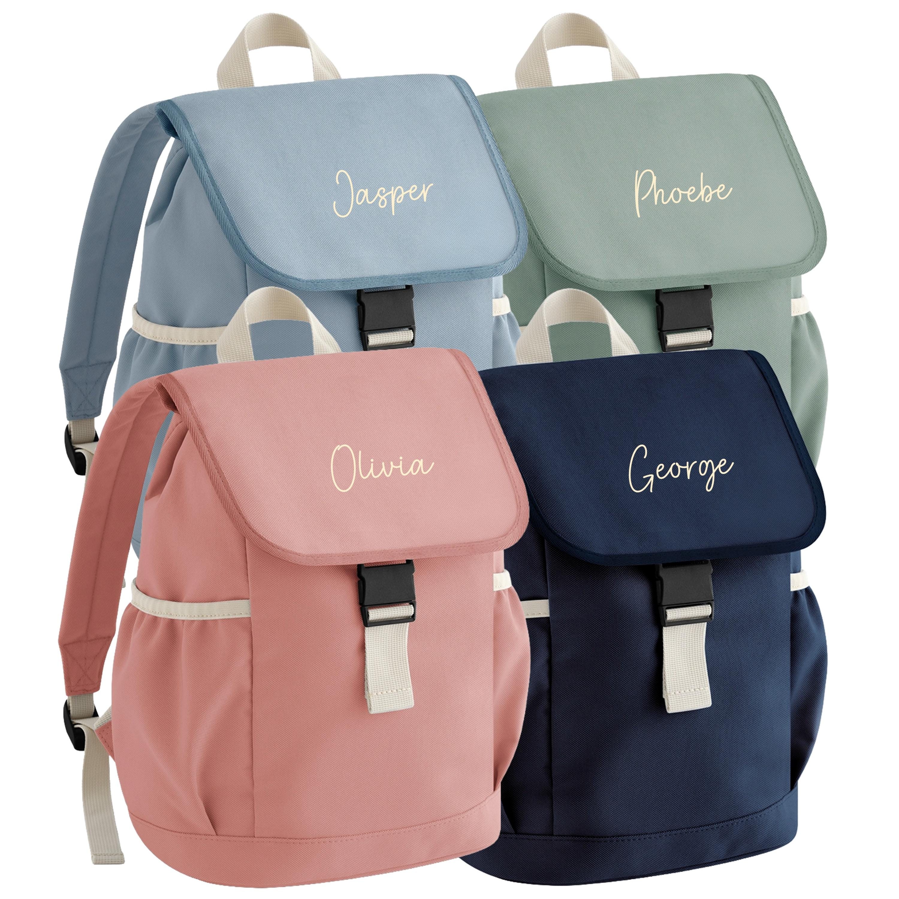 Personalised Kids Name Small Backpack Boys Girls Custom School Rucksack Nursery Bag