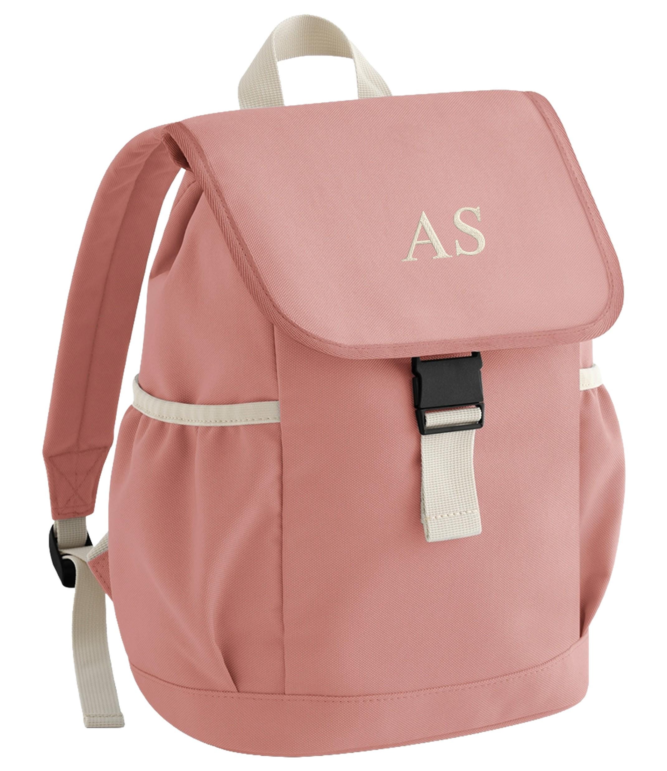 Embroidered Personalised Kids Initials Small Backpack Boys Girls Custom Name School Rucksack Nursery Bag