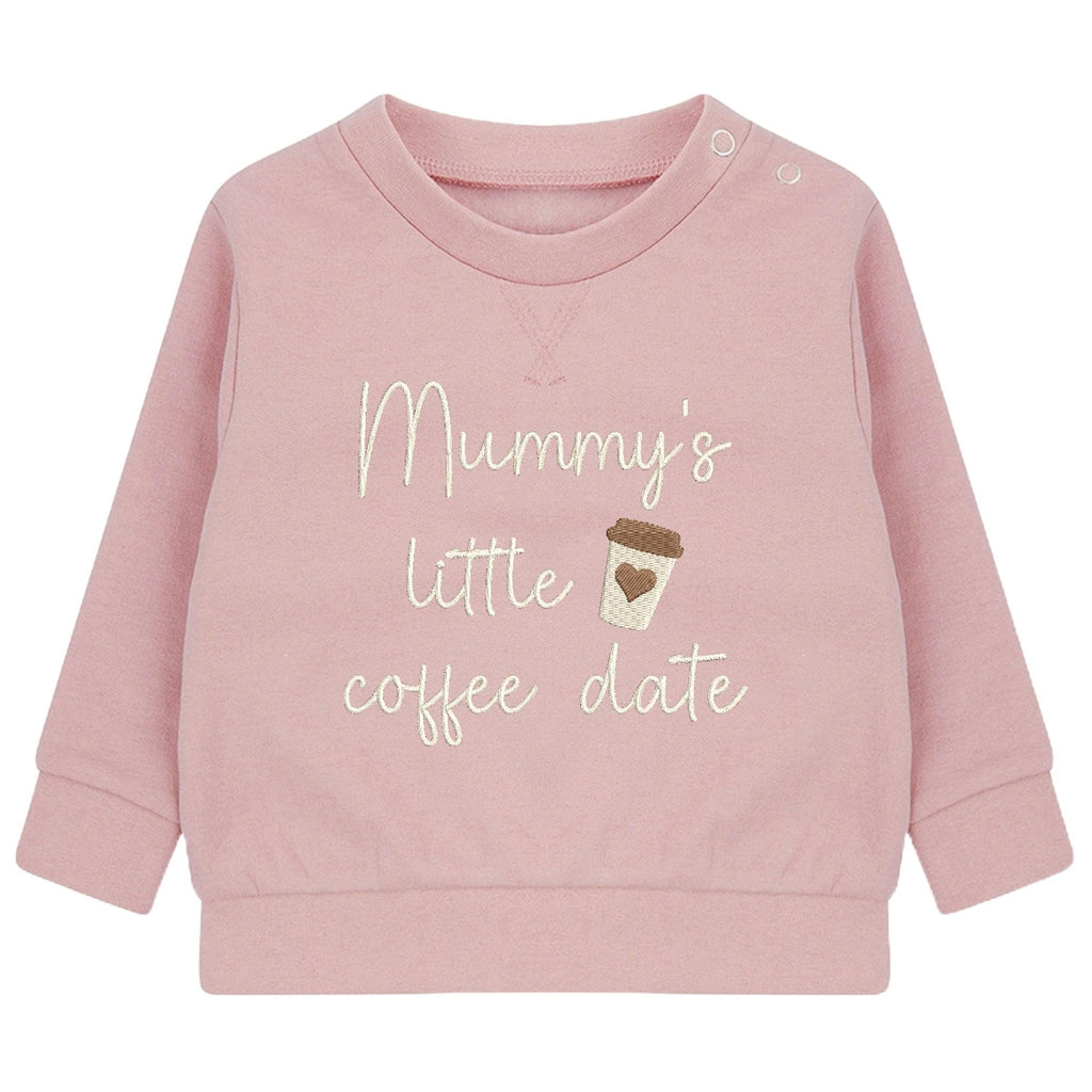 Embroidered Mummy's Little Coffee Date Baby & Toddler Sustainable Sweatshirt