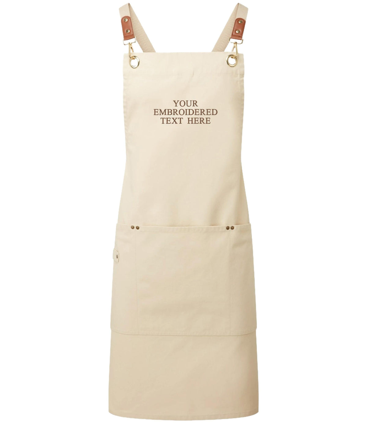 Embroidered Personalised Text Apron Custom Name Business Kitchen Baking Gift