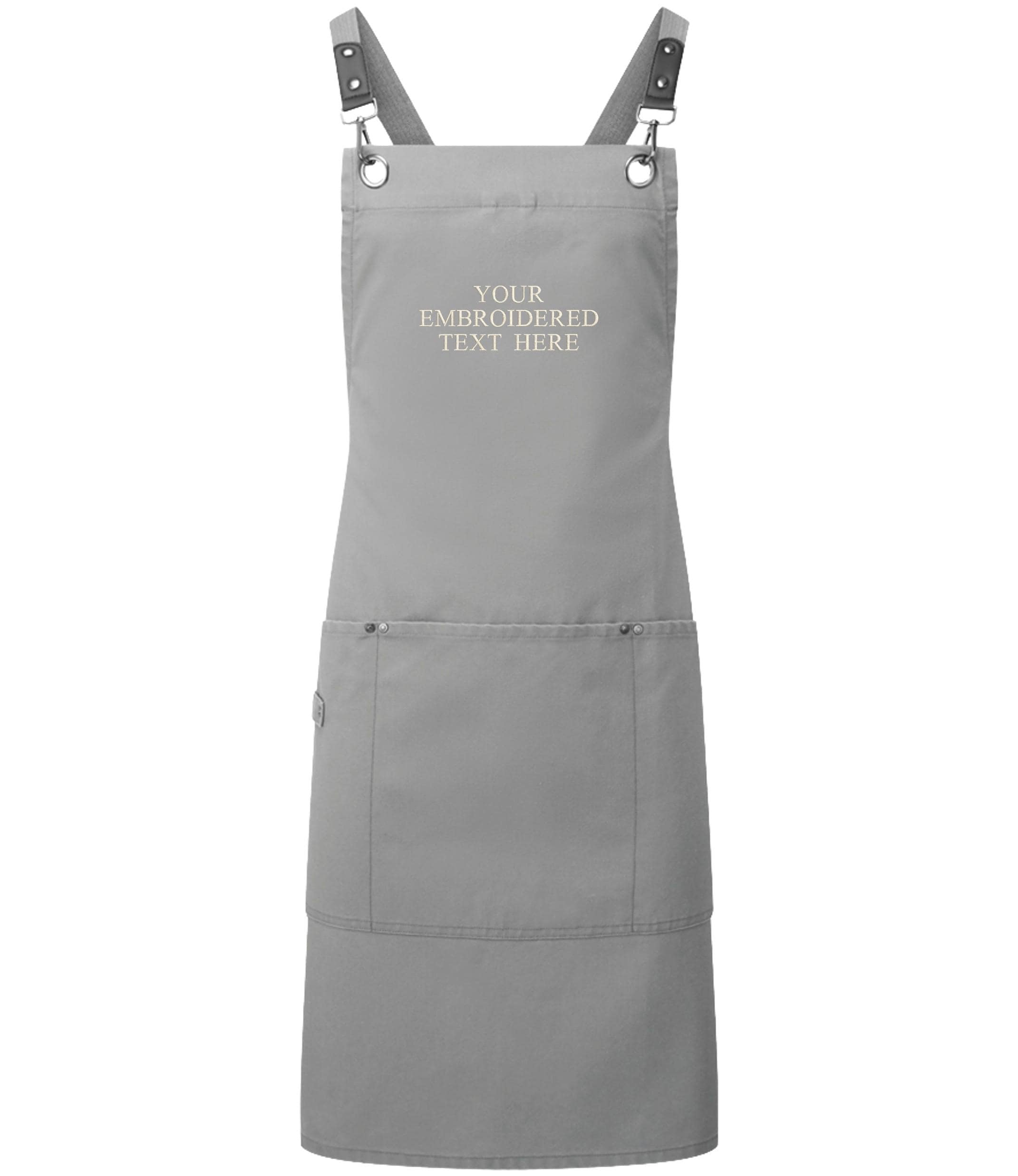 Embroidered Personalised Text Apron Custom Name Business Kitchen Baking Gift