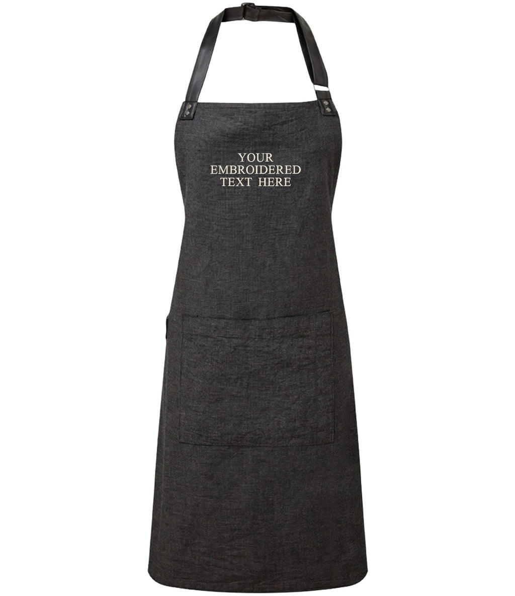 Embroidered Personalised Text Apron Custom Name Business Kitchen Baking Gift
