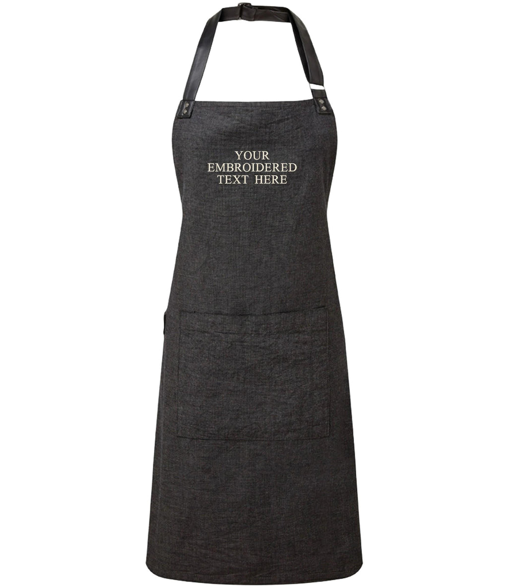 Embroidered Personalised Text Apron Custom Name Business Kitchen Baking Gift