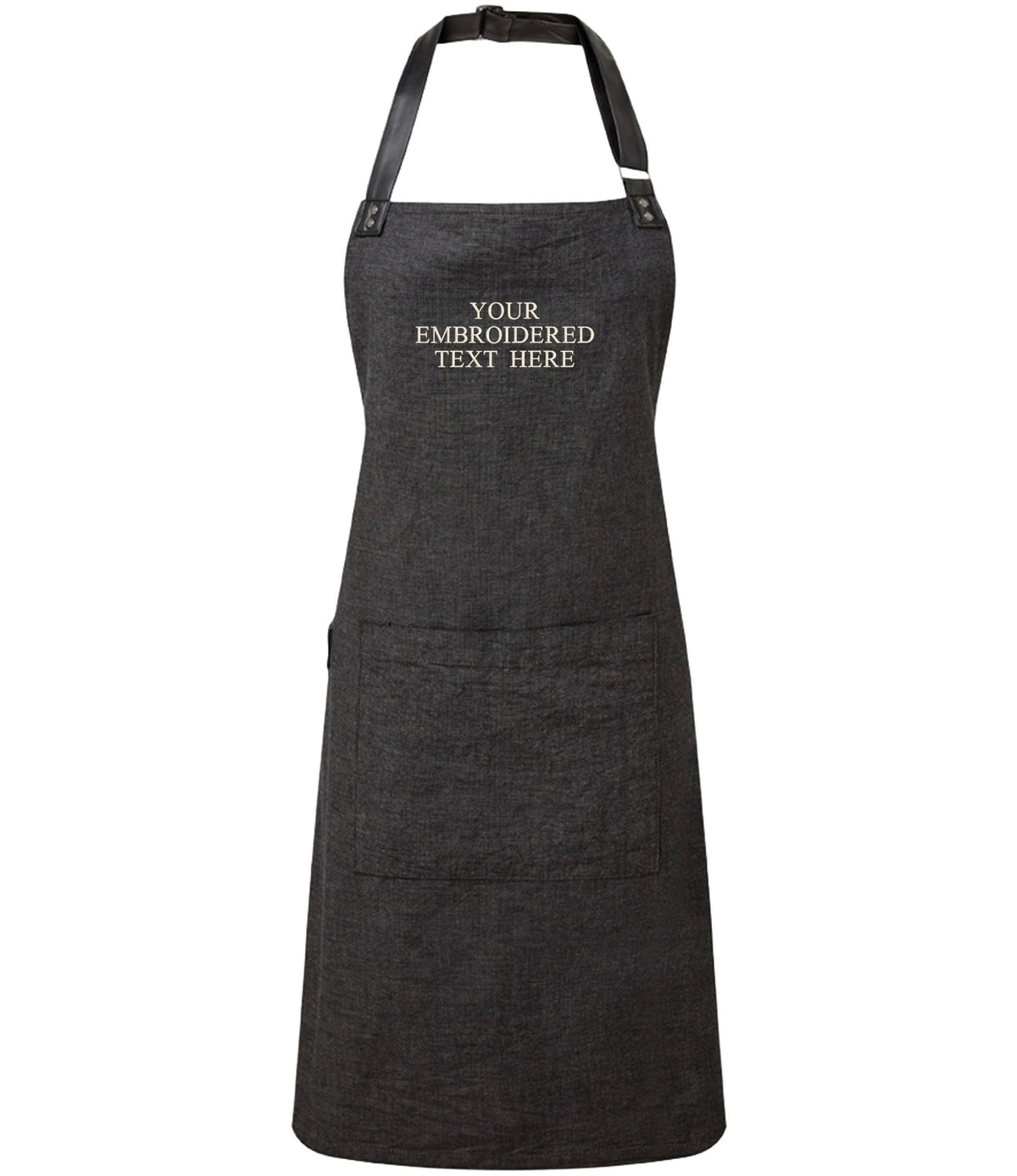 Embroidered Personalised Text Apron Custom Name Business Kitchen Baking Gift
