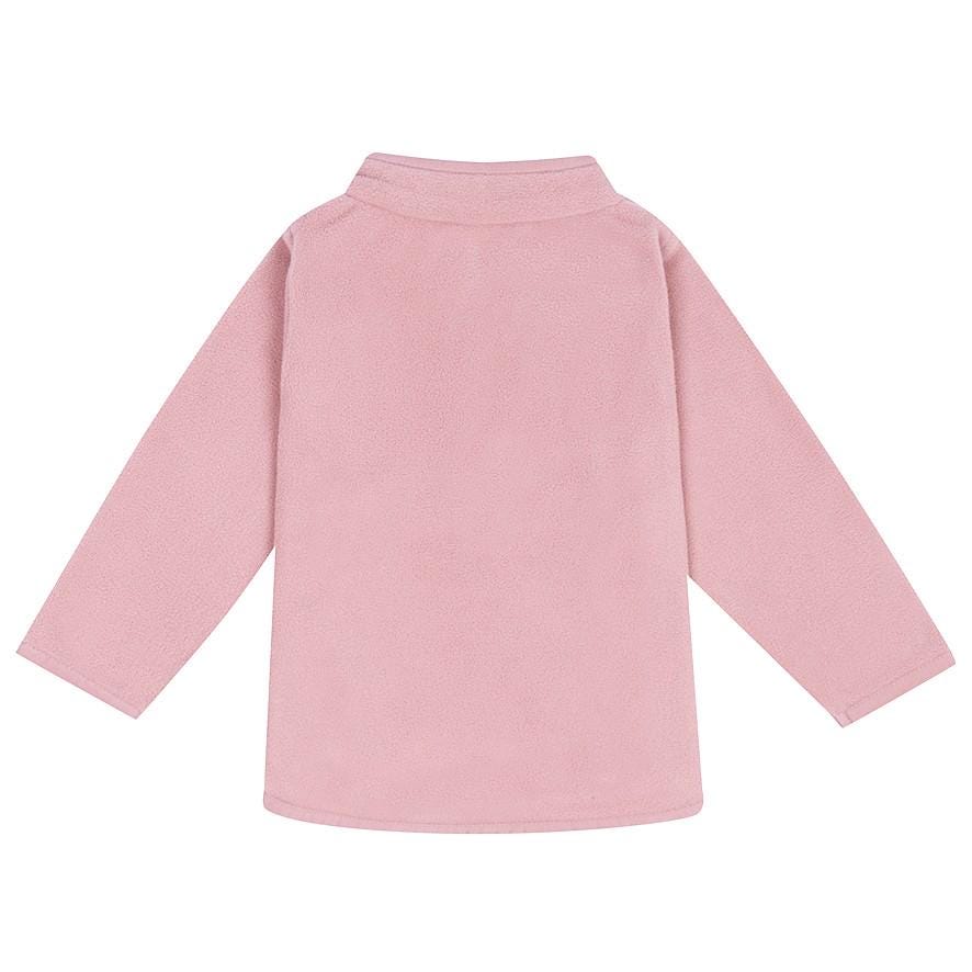 Embroidered Baby & Toddler Personalised Flower Name Fleece Jacket Pink Girls Custom Text
