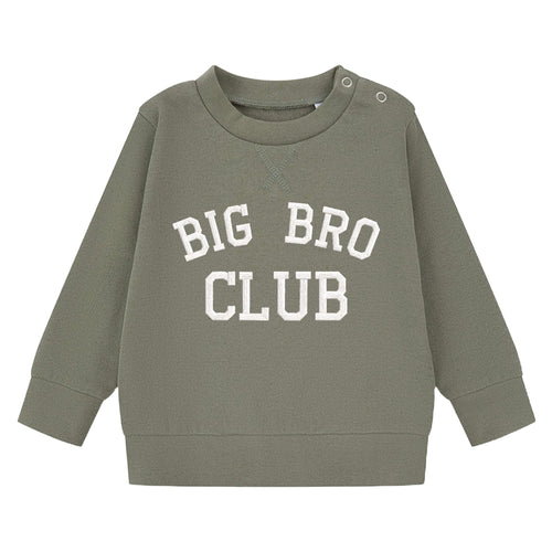 Embroidered Big Brother Club Boys Sustainable Sweatshirts Toddler and Kids New Brother Gift