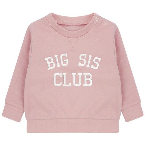 Embroidered Big Sister Club Girls Sustainable Sweatshirts Toddler and Kids New Baby Gift
