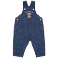 Embroidered Puppy Personalised Name Baby & Toddler Cotton Denim Dungarees Custom Girls Boys