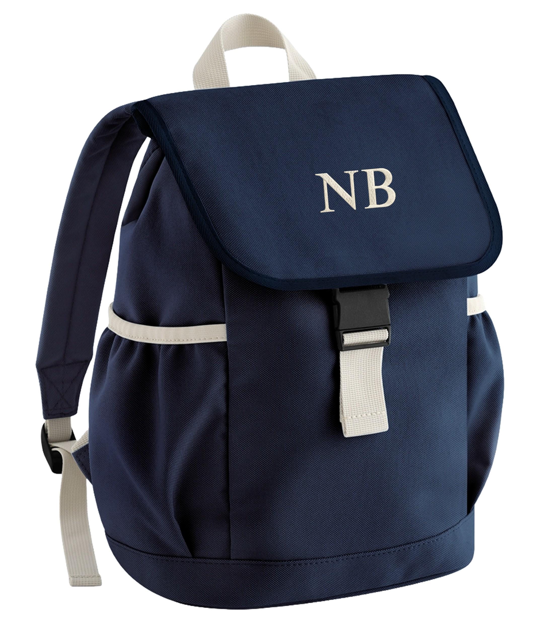 Embroidered Personalised Kids Initials Small Backpack Boys Girls Custom Name School Rucksack Nursery Bag
