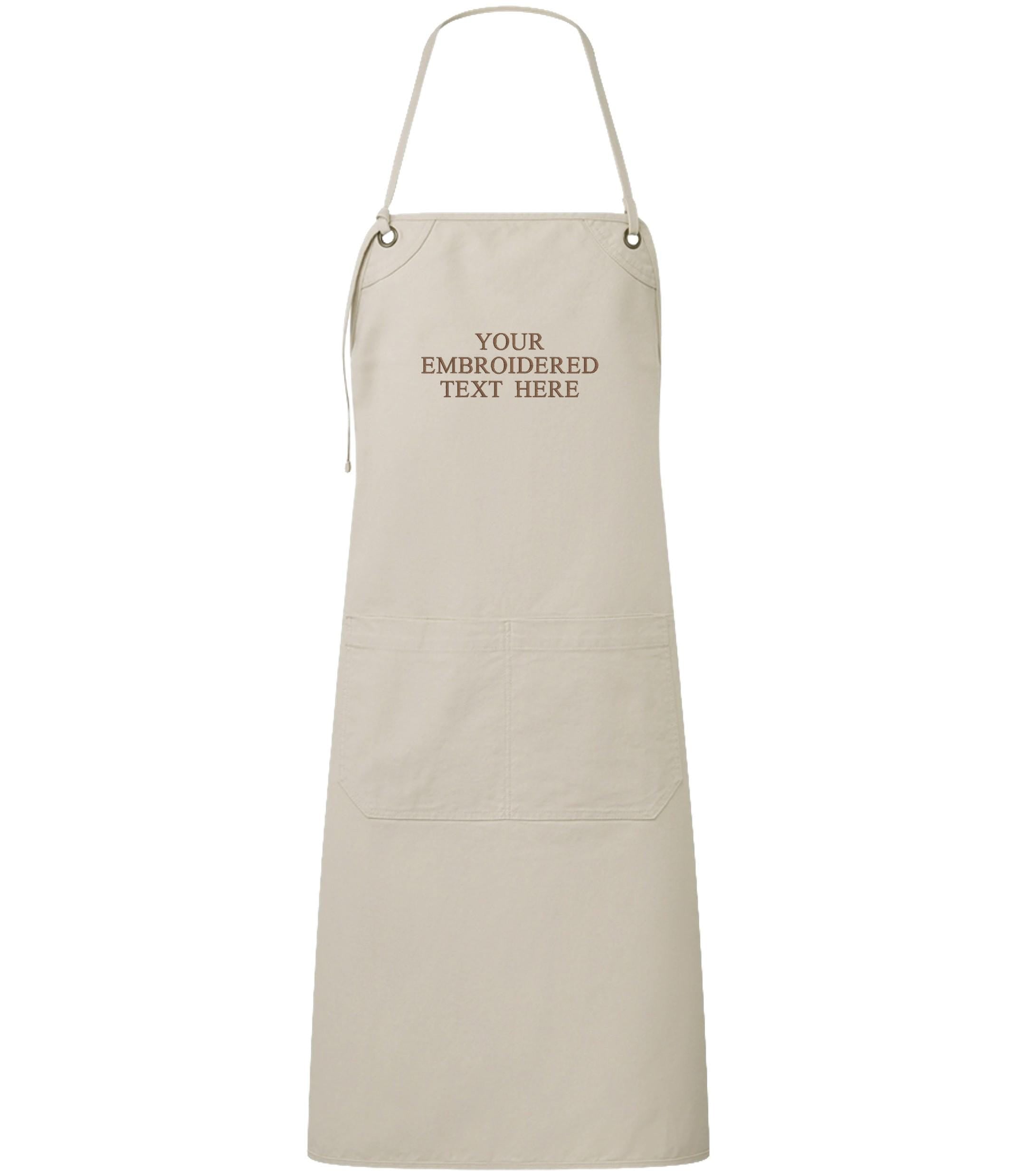 Embroidered Personalised Text Apron Custom Name Business Kitchen Baking Gift