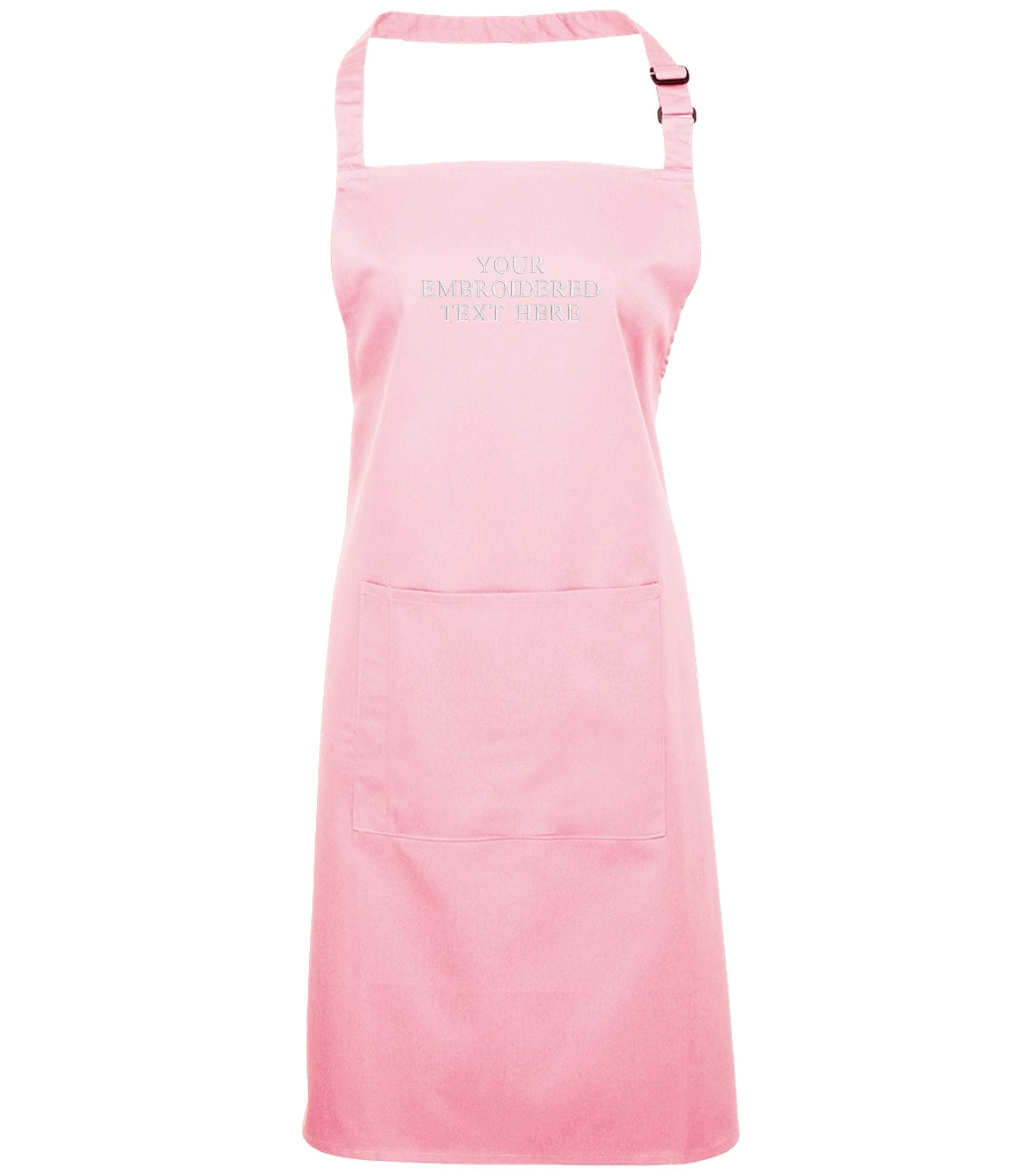 Embroidered Personalised Text Apron Custom Name Business Kitchen Baking Gift