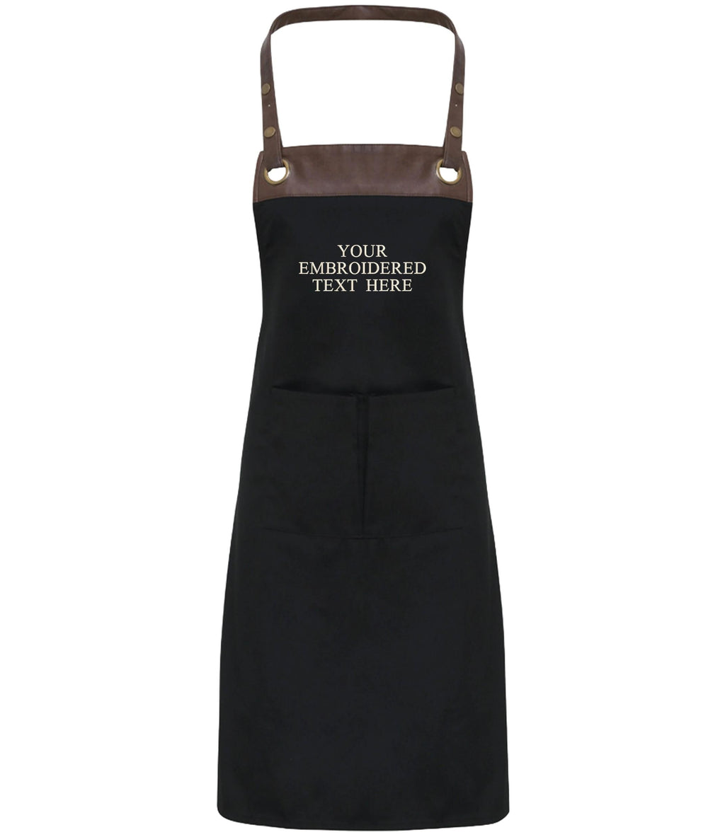 Embroidered Personalised Text Apron Custom Name Business Kitchen Baking Gift