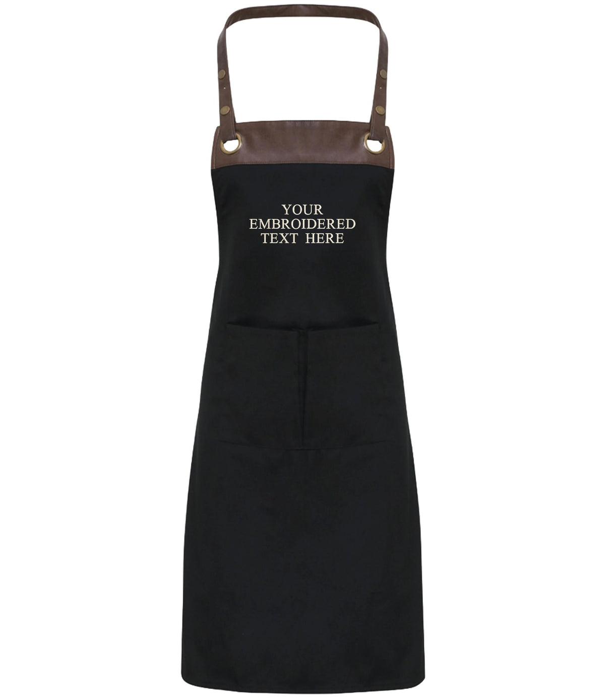 Embroidered Personalised Text Apron Custom Name Business Kitchen Baking Gift