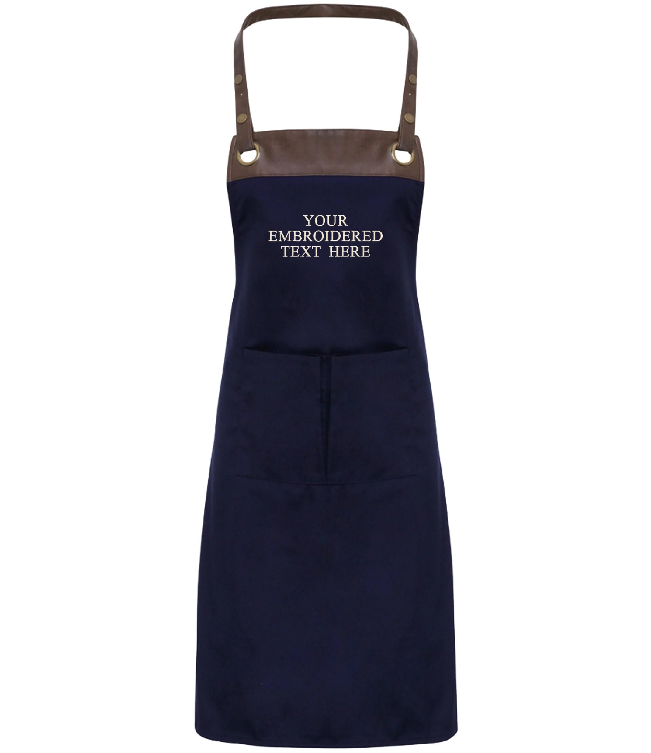 Embroidered Personalised Text Apron Custom Name Business Kitchen Baking Gift
