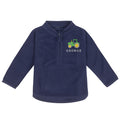 Embroidered Baby & Toddler Tractor Personalised Name Boys Fleece Jacket Navy Kids Custom Text Farm Coat