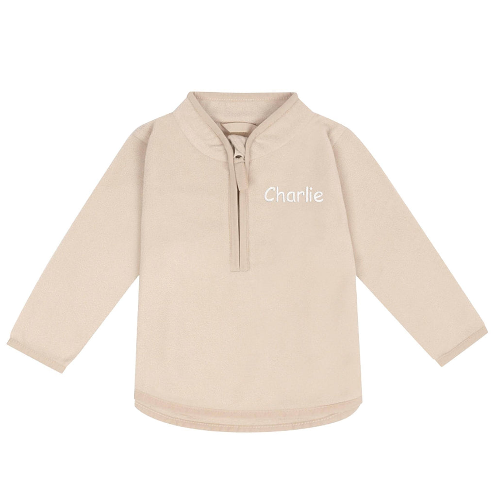Embroidered Baby & Toddler Personalised Name Fleece Jacket Kids Boys Girls Custom Text