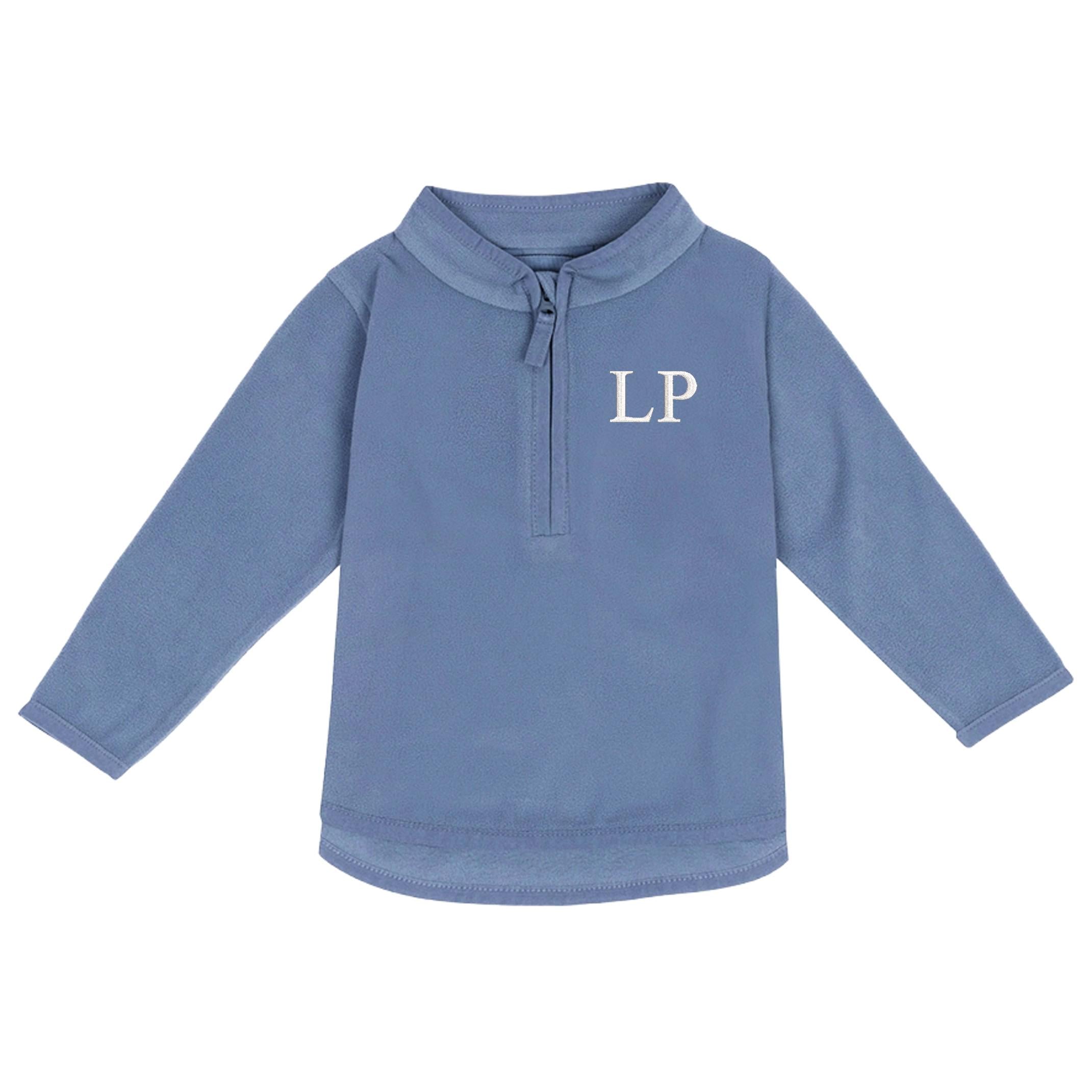 Embroidered Baby & Toddler Personalised Initials Fleece Jacket Kids Boys Girls Custom Name Text