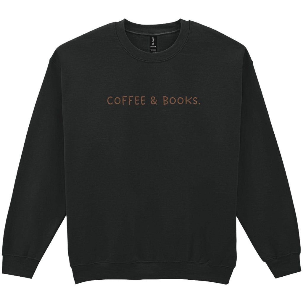Coffee & Books Adults Sweatshirt Bookish Book Lover Merch Jumper Gifts For Her