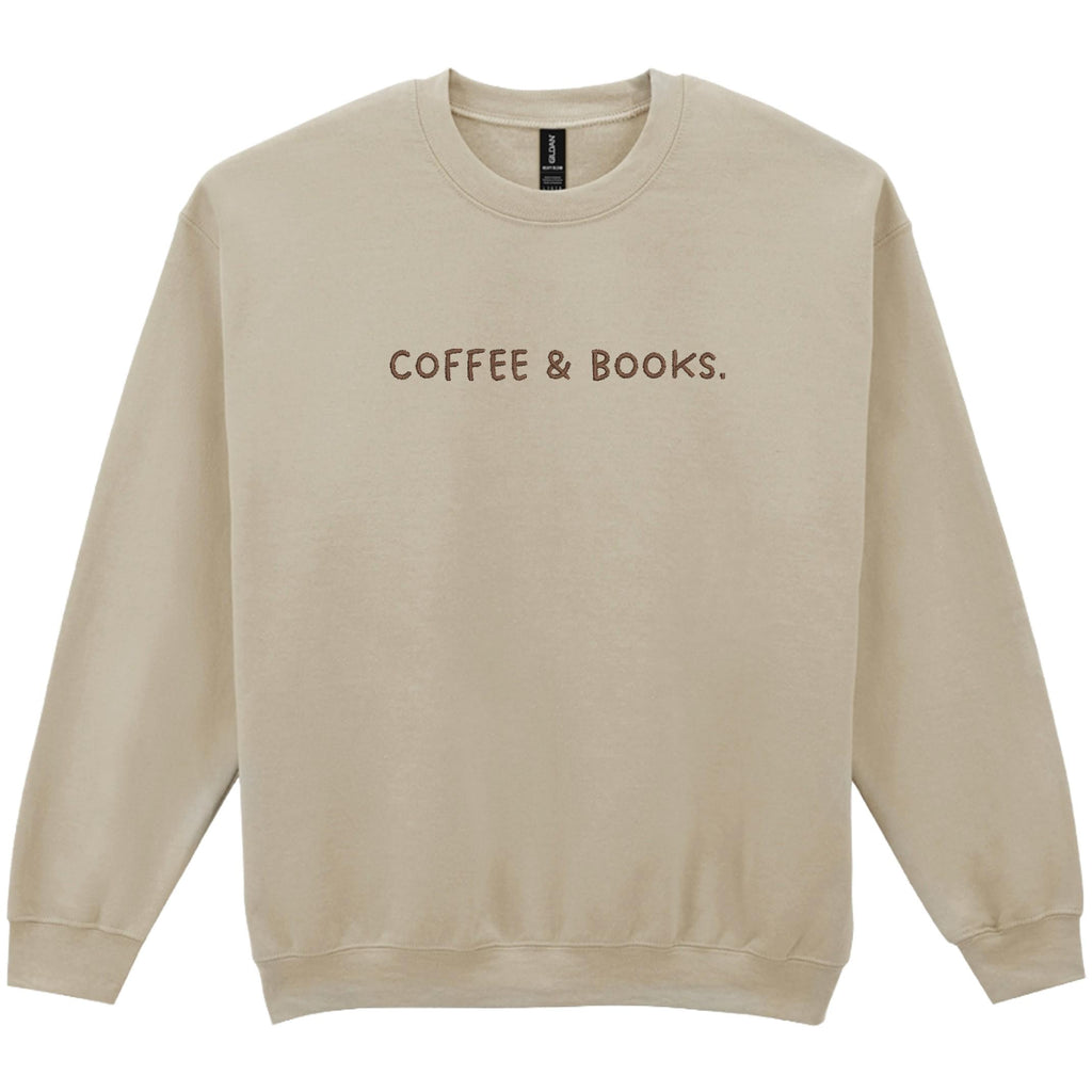 Coffee & Books Adults Sweatshirt Bookish Book Lover Merch Jumper Gifts For Her