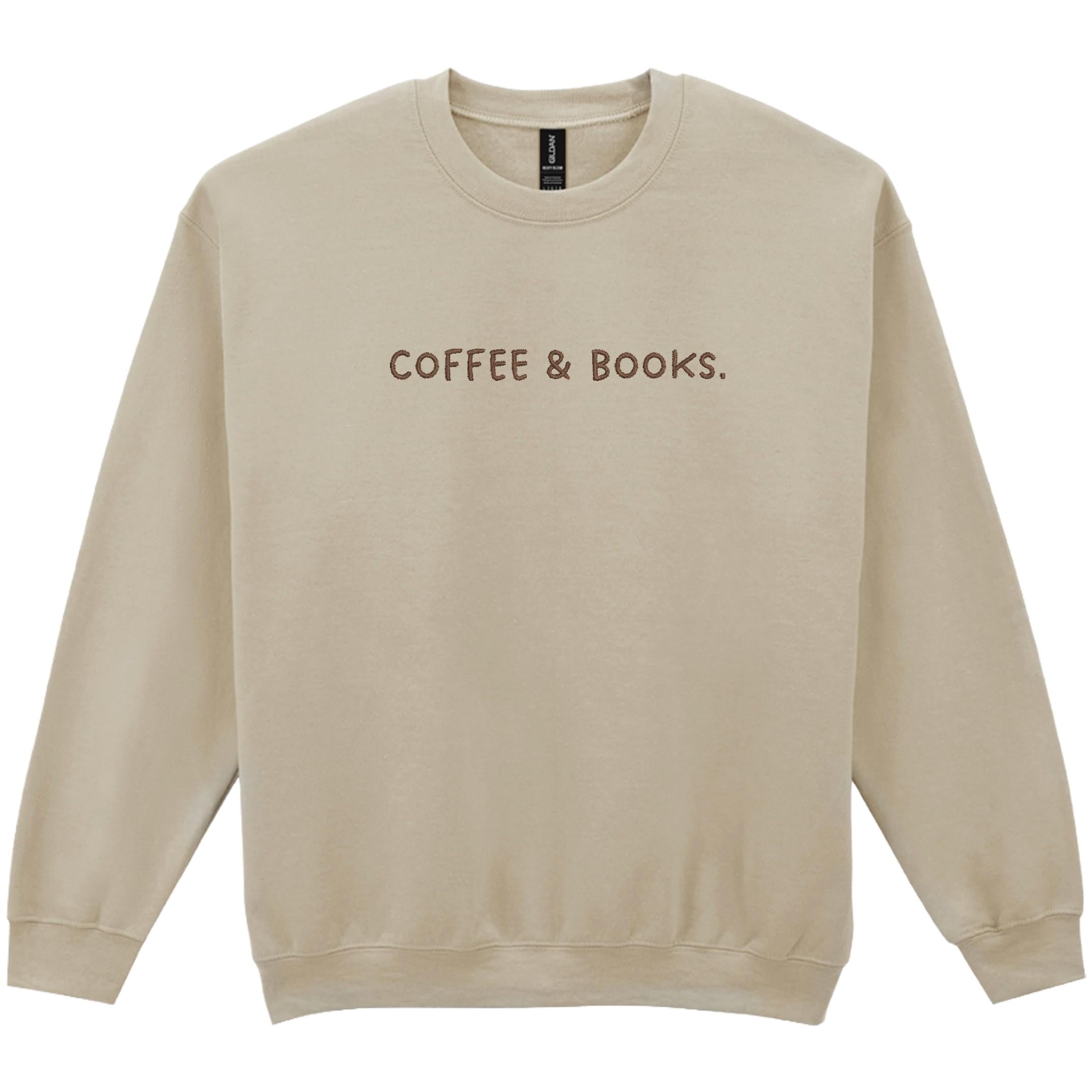 Coffee & Books Adults Sweatshirt Bookish Book Lover Merch Jumper Gifts For Her