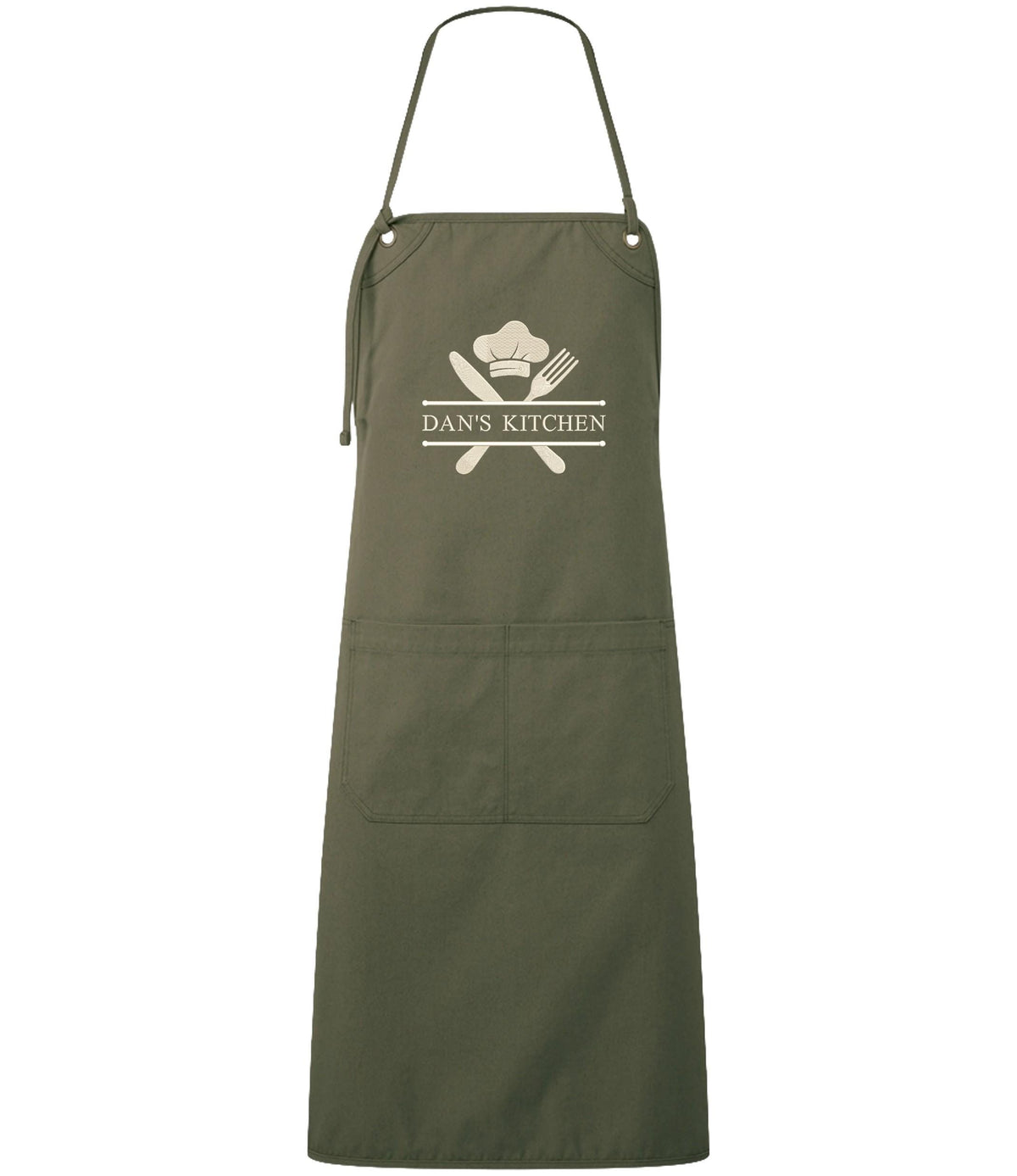 Embroidered Personalised Name Chef Apron Custom Text Kitchen Baking BBQ Gift