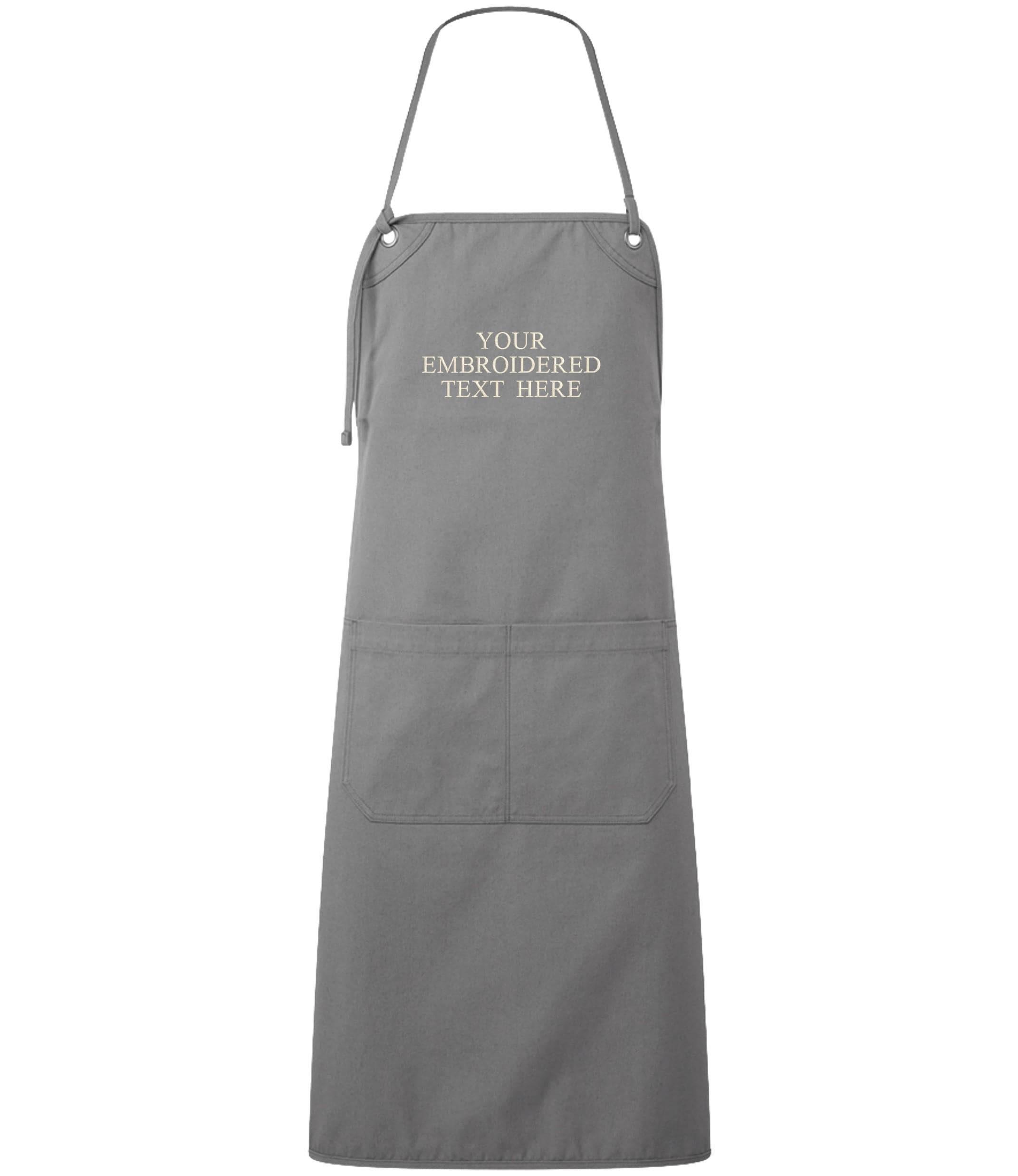 Embroidered Personalised Text Apron Custom Name Business Kitchen Baking Gift