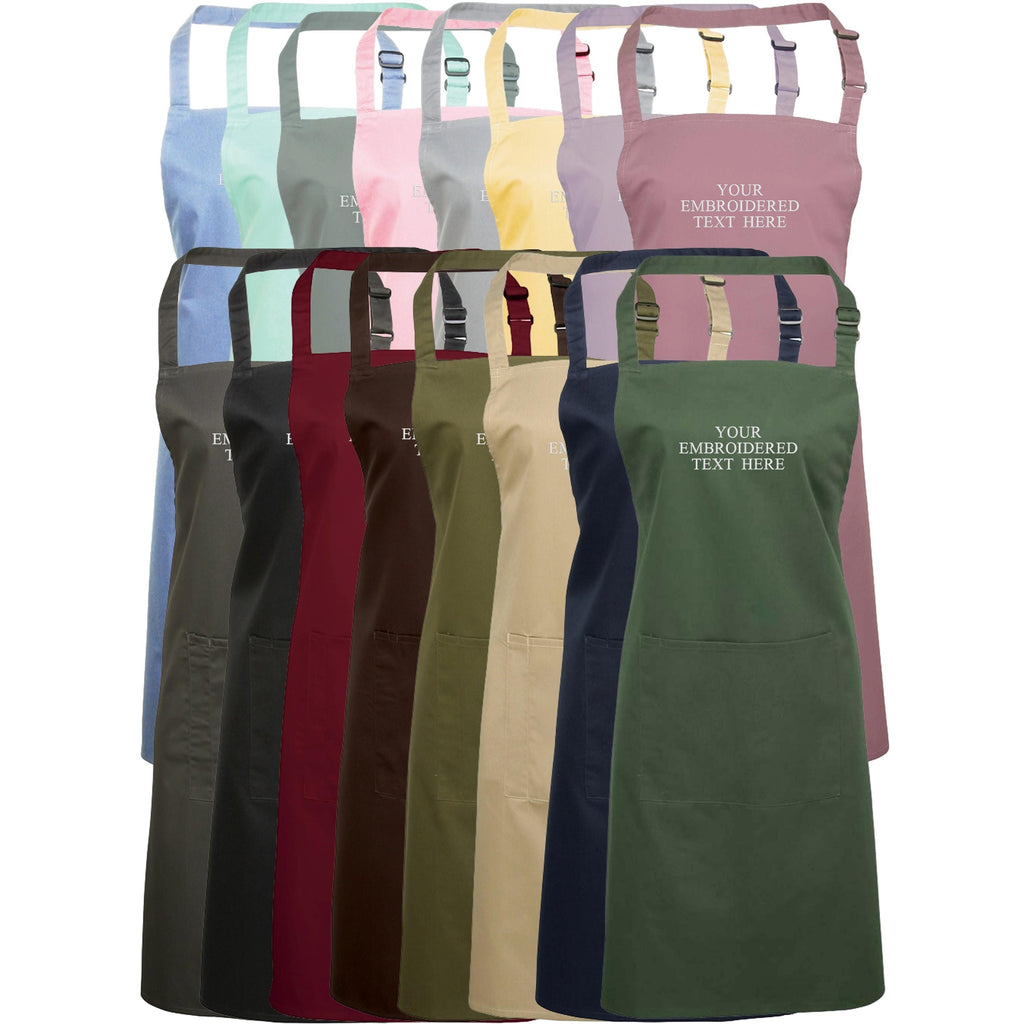 Embroidered Personalised Text Apron Custom Name Business Kitchen Baking Gift
