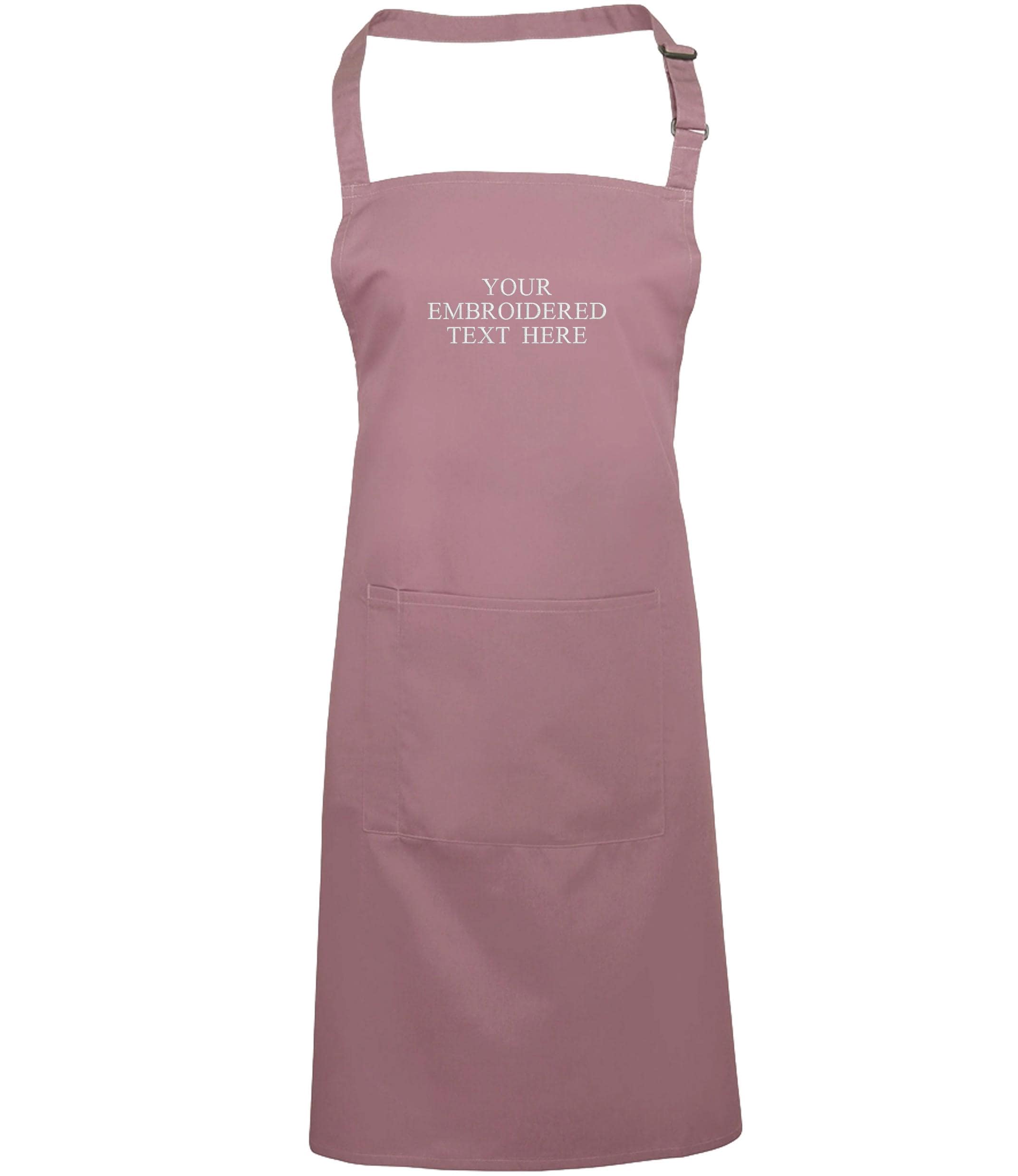 Embroidered Personalised Text Apron Custom Name Business Kitchen Baking Gift