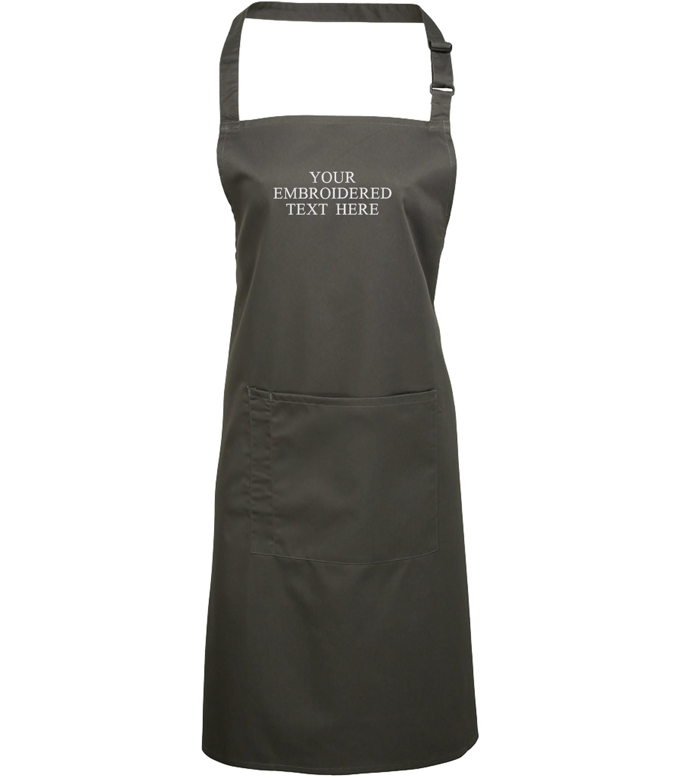 Embroidered Personalised Text Apron Custom Name Business Kitchen Baking Gift